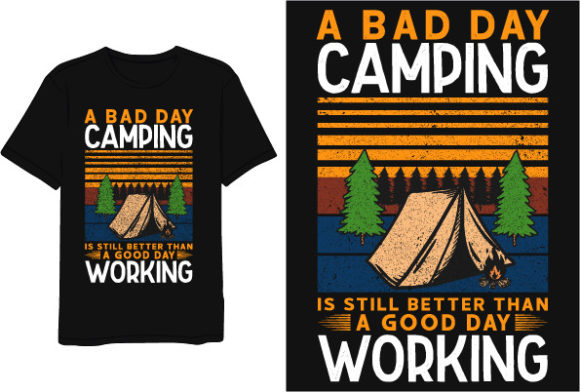 Camping Vintage Retro T-Shirt Design Review