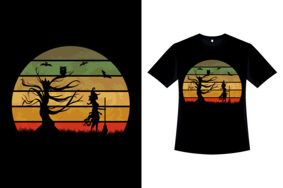 Halloween Retro T-shirt Design for Print Review