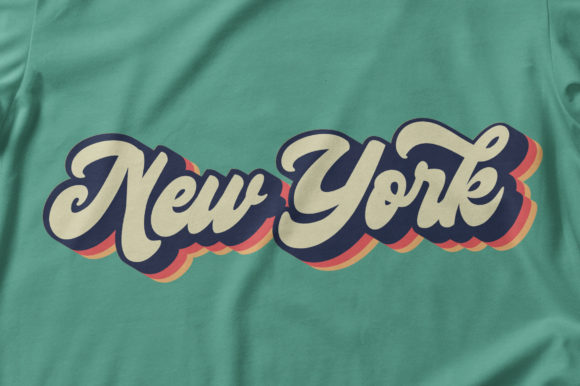 Retro New York Typography Embroidery Review