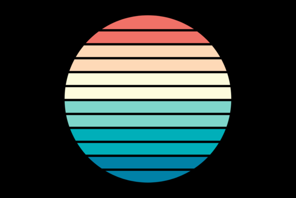 Retro Sunset Vintage Circle Design 07 Review
