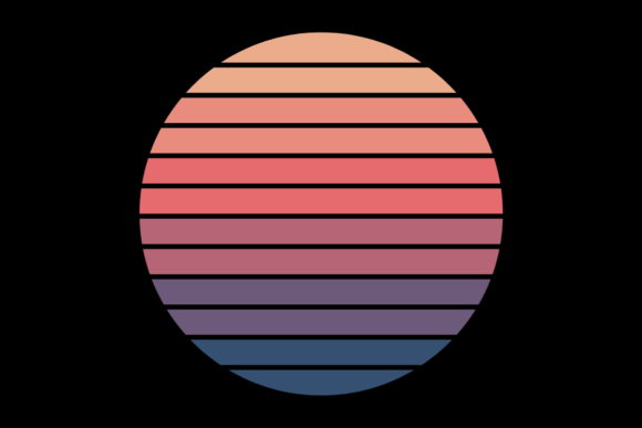 Retro Sunset Vintage Circle Design 24 Review