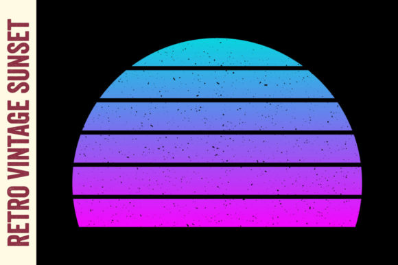 Retro Vintage Sunset Half Circle Sun Review