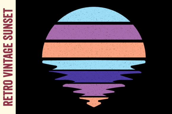 Retro Vintage Sunset Sun T-Shirt Design Review
