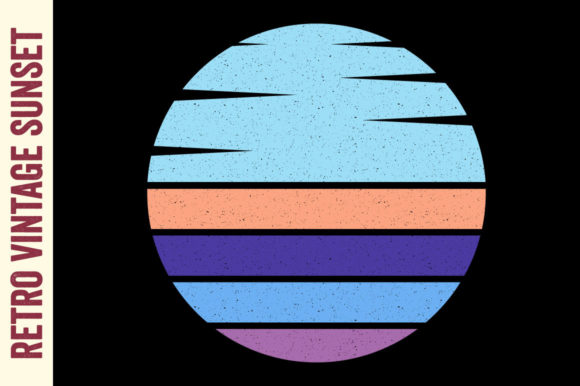 Retro Vintage Sunset Sun Transparent Png Review