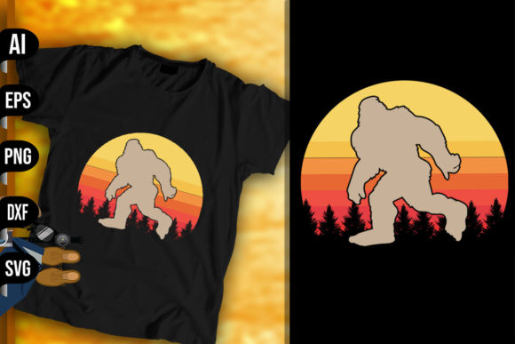 Vintage Retro Bigfoot Sunset Design Review